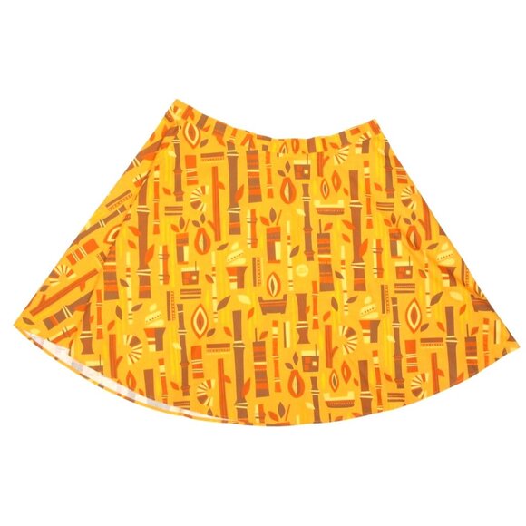 JEFF GRANITO TIKI Torch Rum Trader MCM Print Hawaiian Style Skirt Womens 5XL 551 - Picture 1 of 3